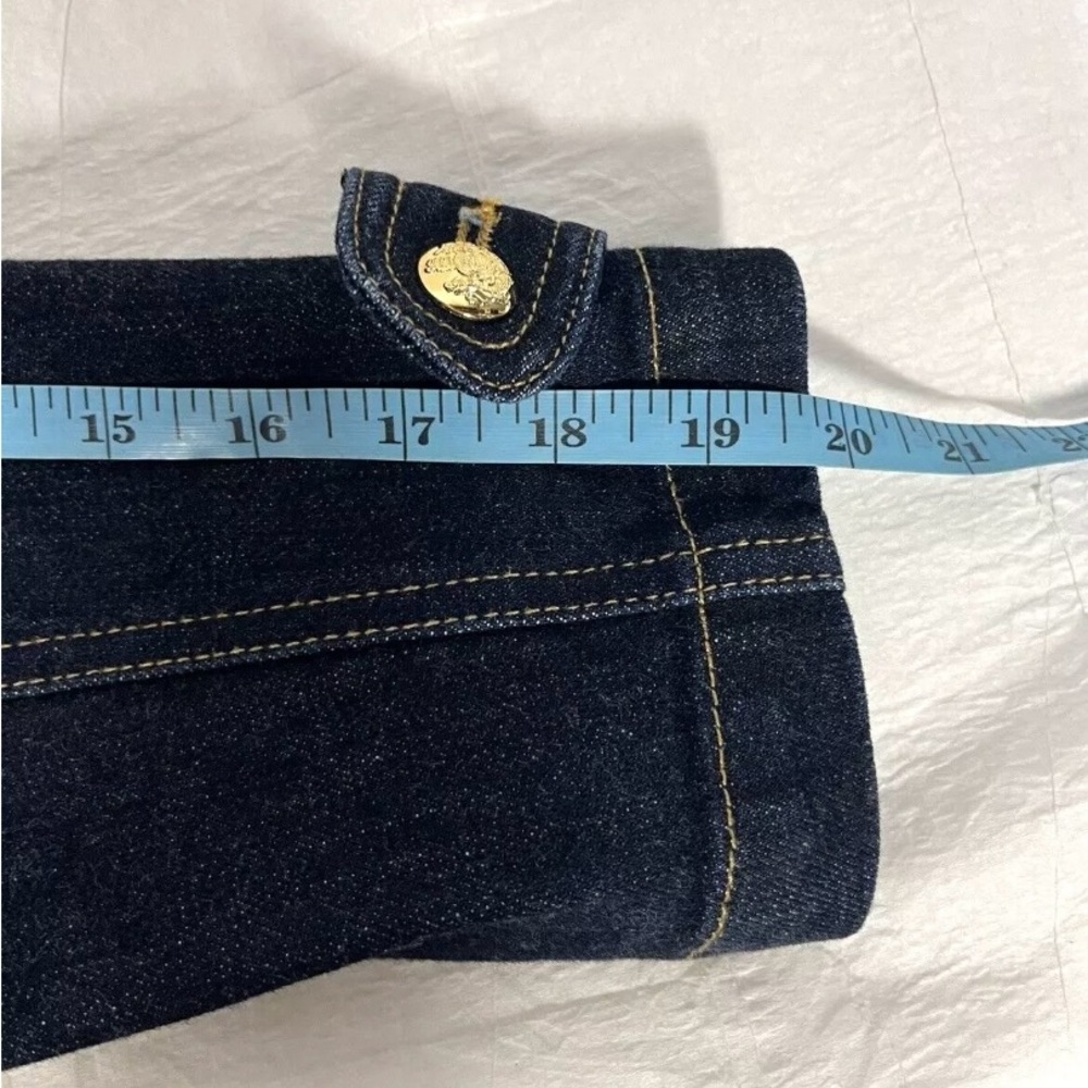 🐴 Ralph Lauren Jeans Co. Double Breasted Gold Button Denim Peacoat Jacket, M - Picture 7 of 10